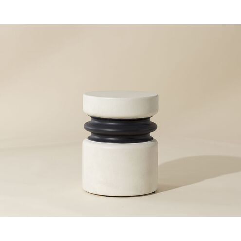 Sumie 19.25 X 15 inch White Outdoor End Table